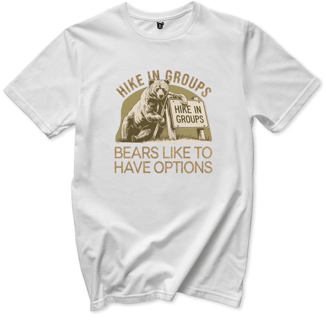 Bear Hiking Advice T-Shirt - Throwback Paradise