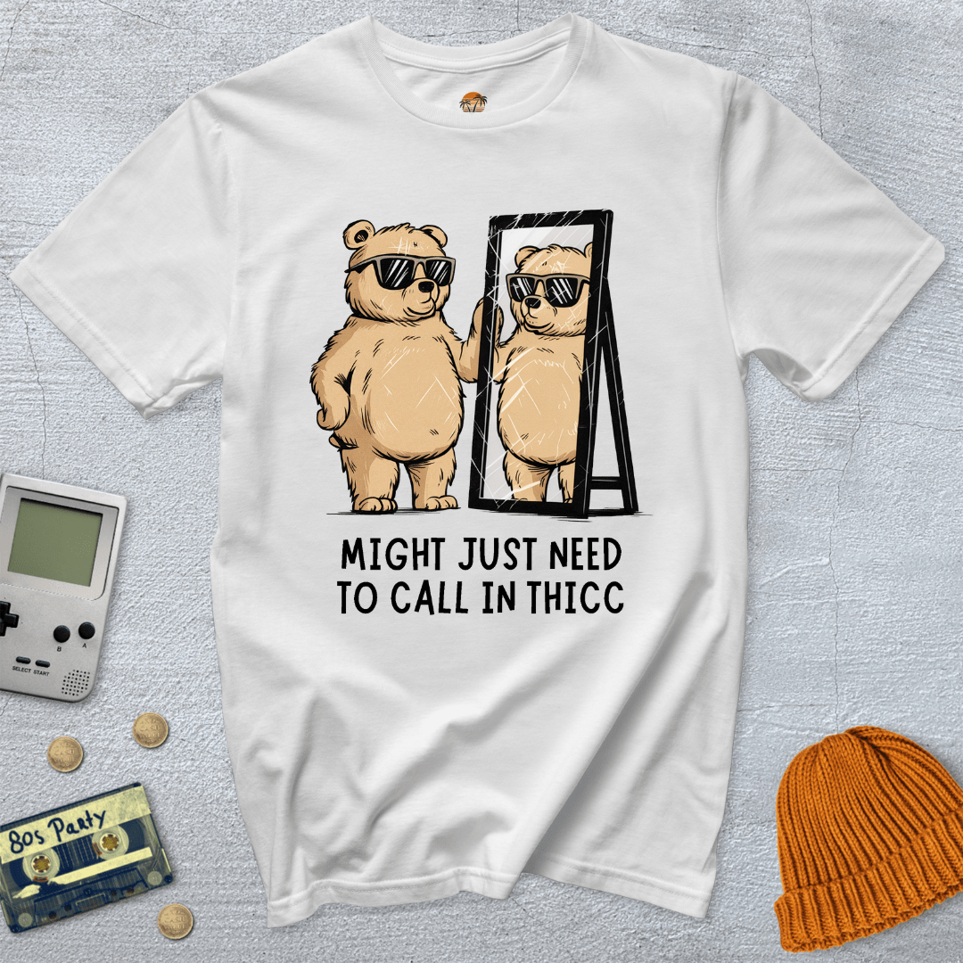 Printify T-Shirt White / S Call in thicc - shirt