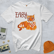 Printify T-Shirt White / S Easy Tiger - Shirt