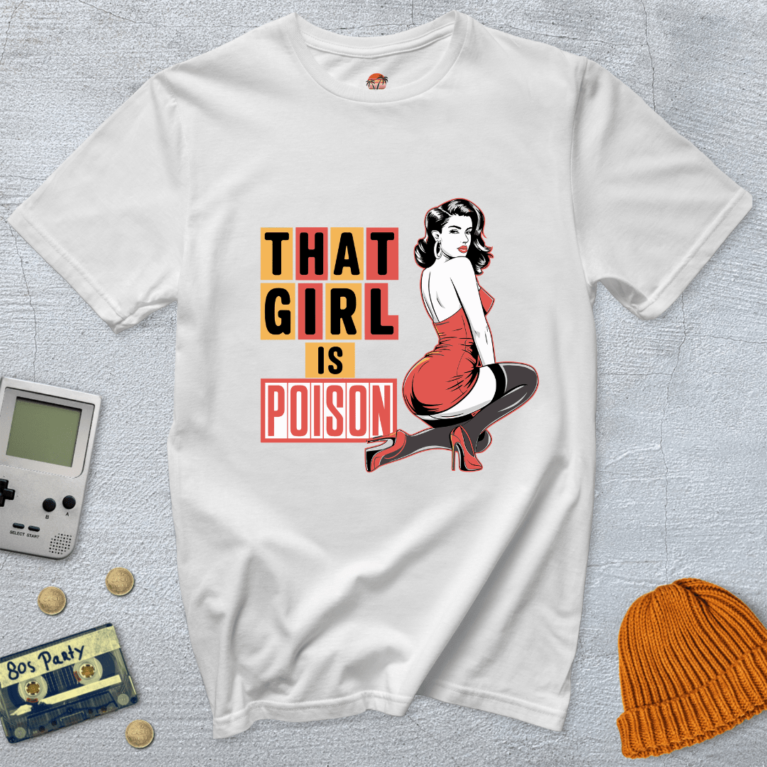 Printify T-Shirt White / S Girl is Poison - Shirt