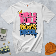 Printify T-Shirt White / S Girls Rule - Shirt