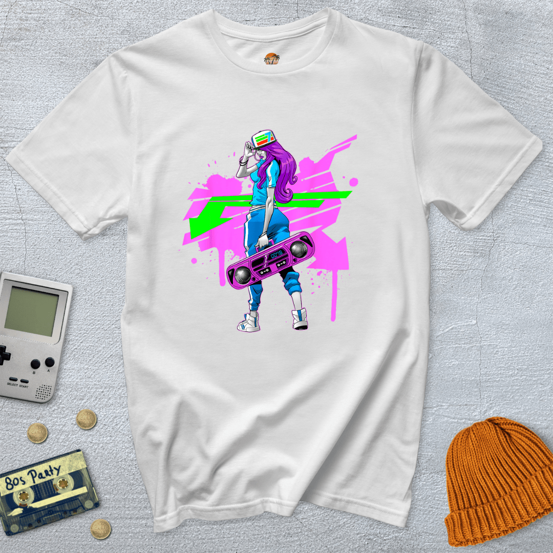 Printify T-Shirt White / S Graffiti Girl - Shirt