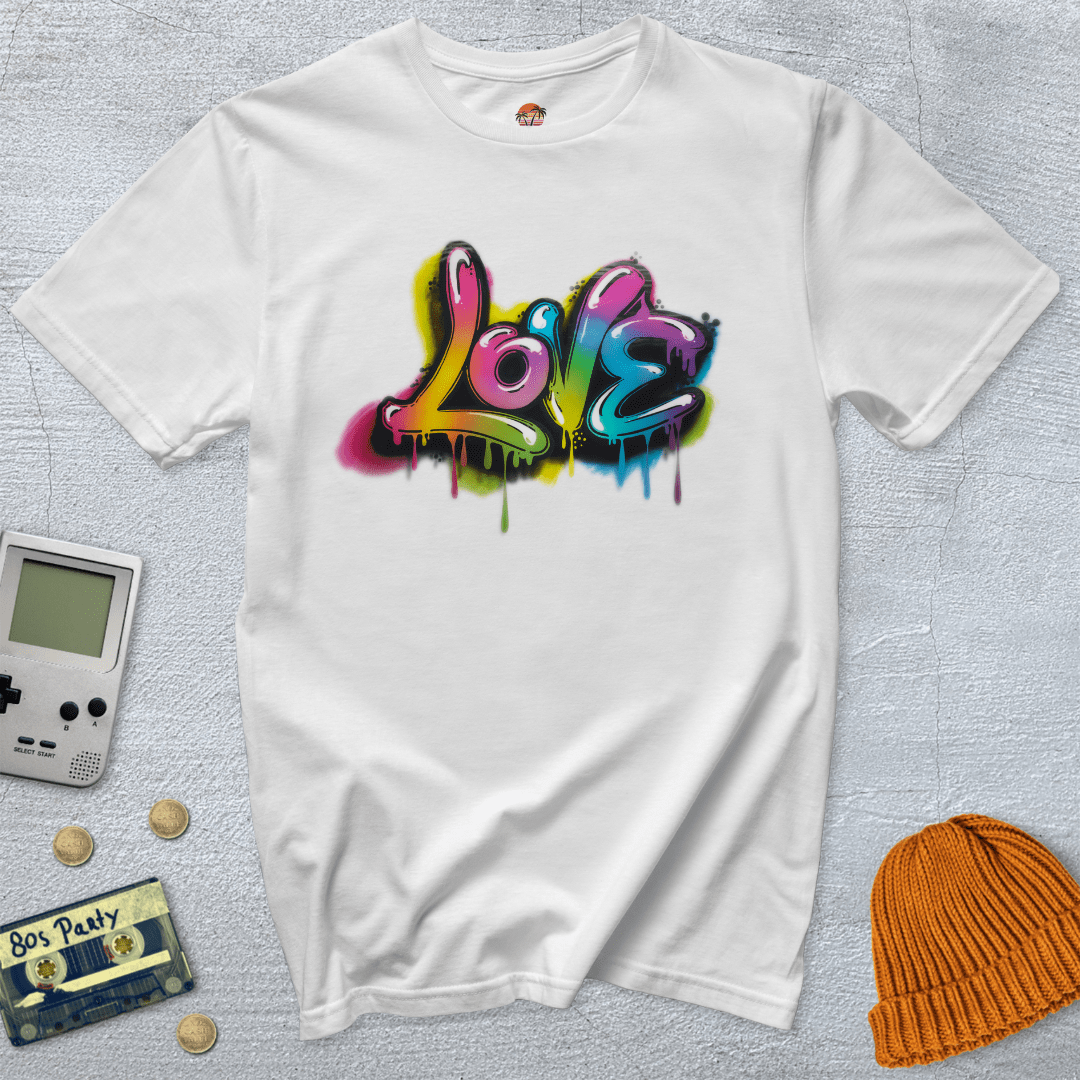 Printify T-Shirt White / S Graffiti Love -  Shirt