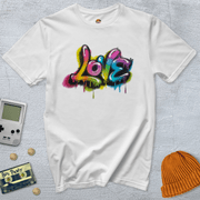 Printify T-Shirt White / S Graffiti Love -  Shirt
