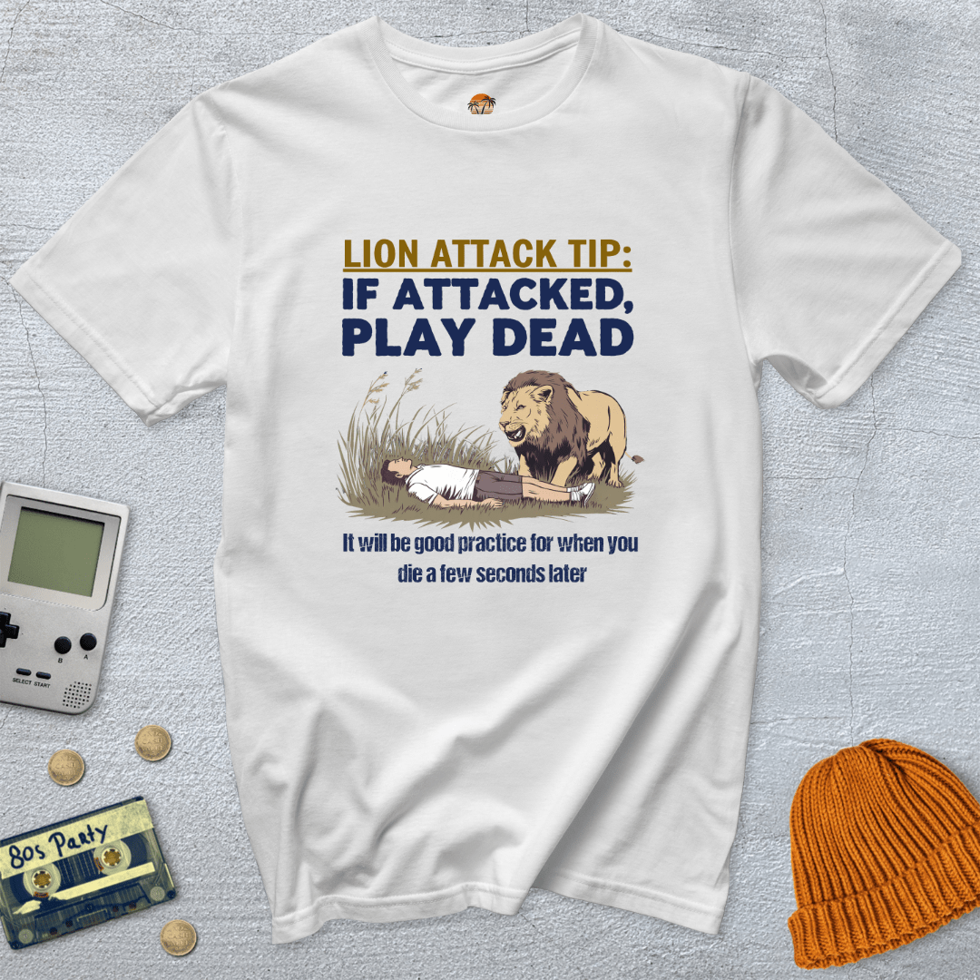 Printify T-Shirt White / S Lion Attack - Shirt