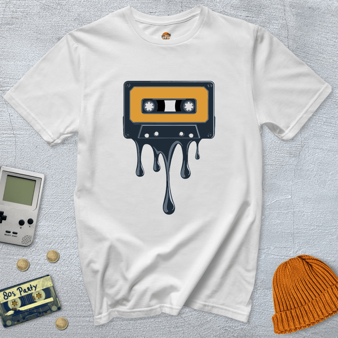 Printify T-Shirt White / S Melted Cassette - Shirt