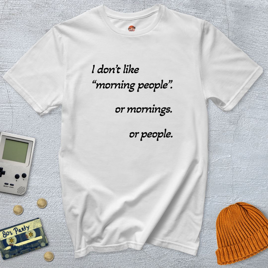 Printify T-Shirt White / S Morning people - Shirt