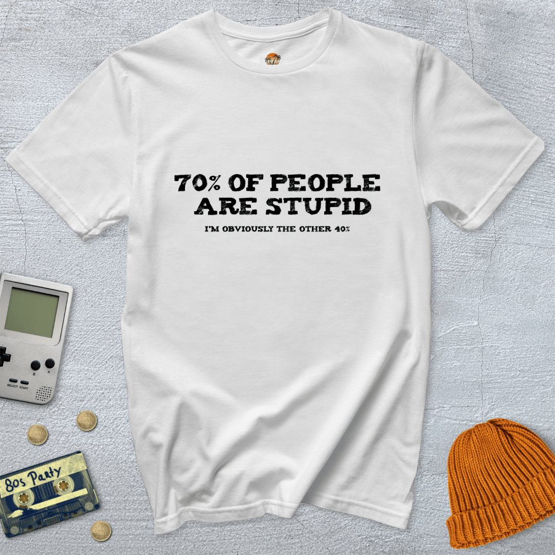 Printify T-Shirt White / S People are stupid - Shirt