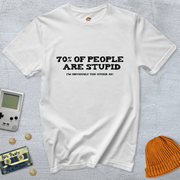 Printify T-Shirt White / S People are stupid - Shirt