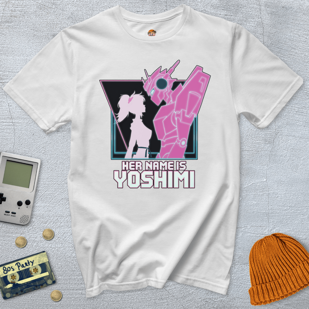 Printify T-Shirt White / S Pink Robots - Shirt