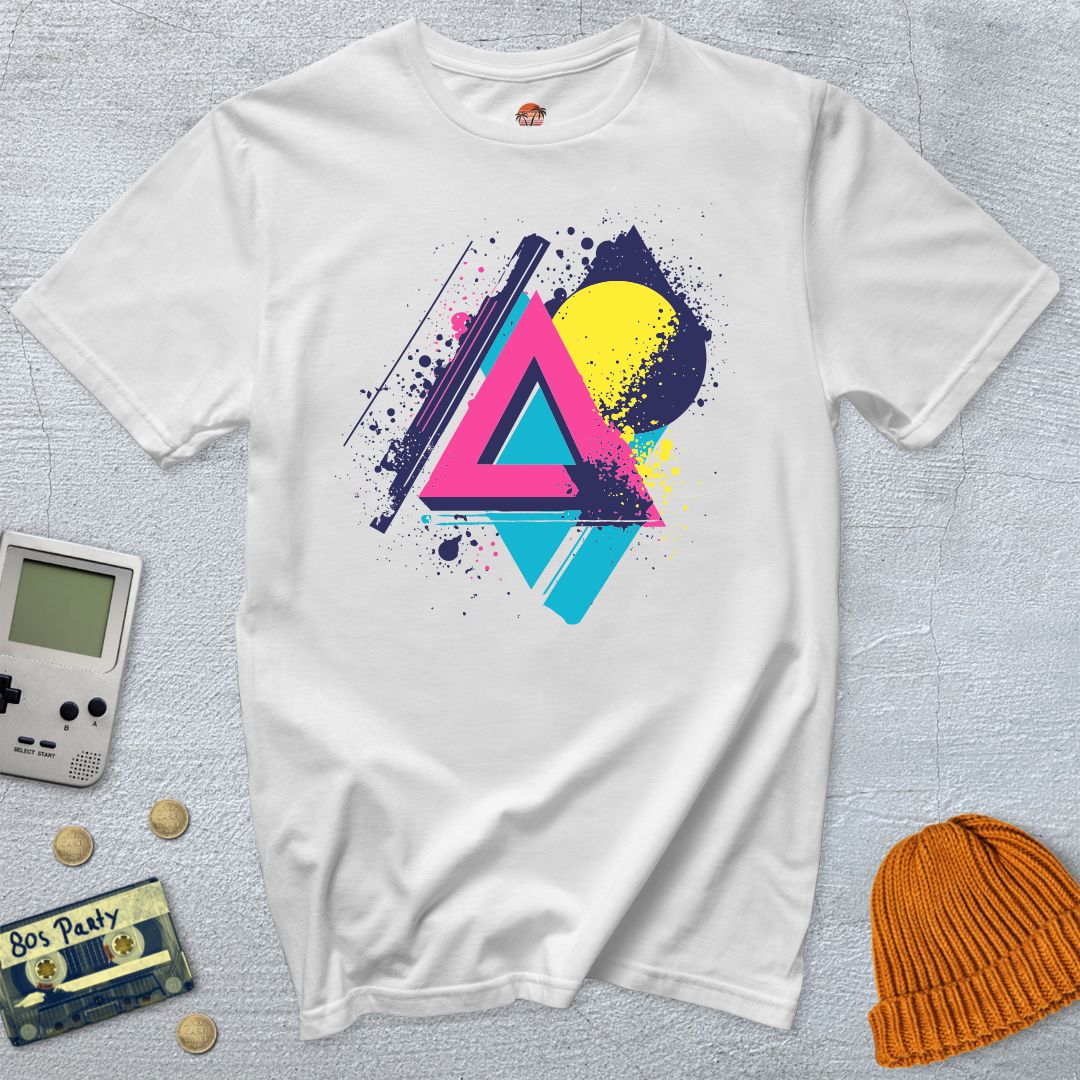 Printify T-Shirt White / S Retro Abstract - Shirt
