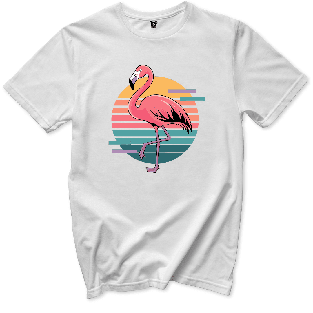 Retro Flamingo T-Shirt - Throwback Paradise