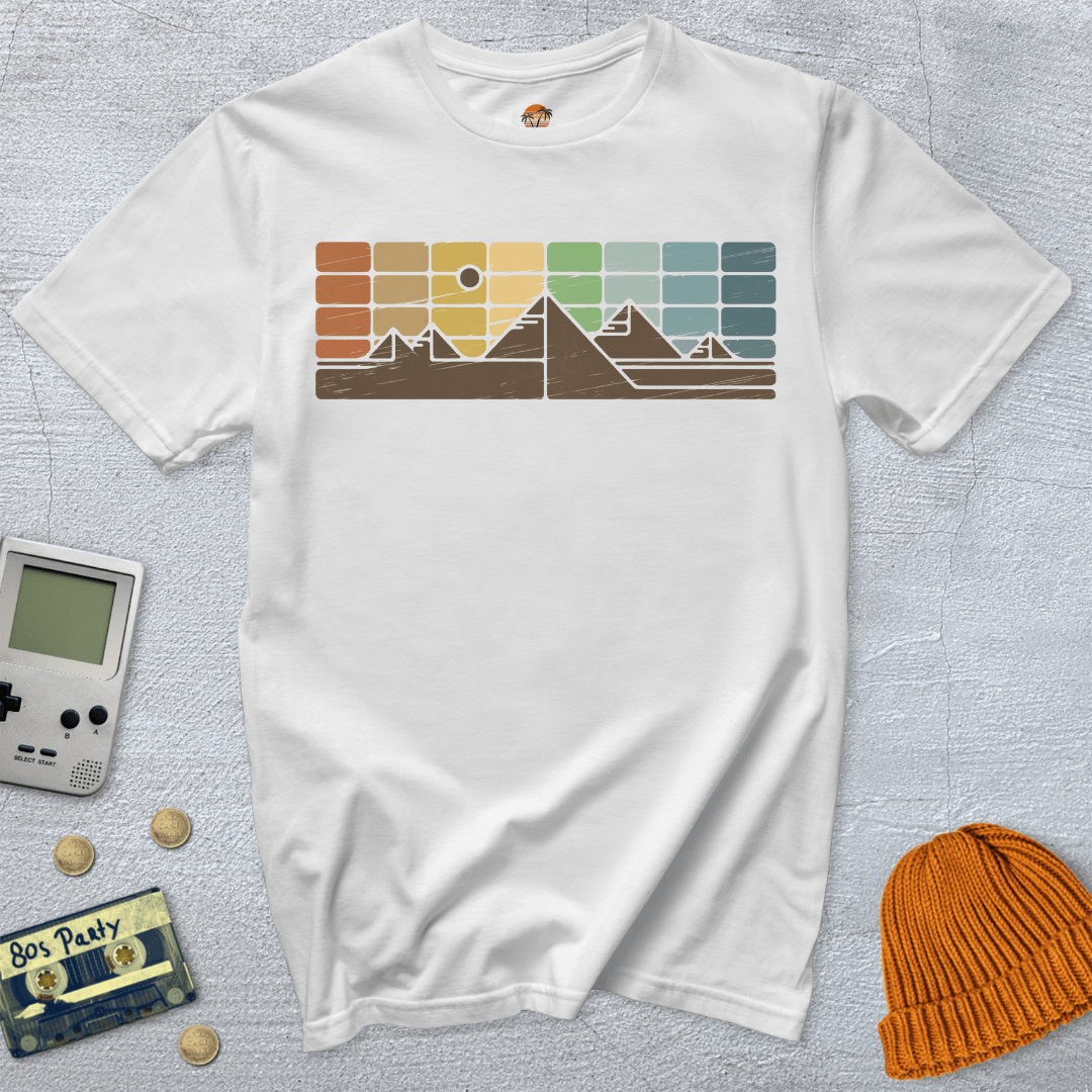 Printify T-Shirt White / S Retro Mountain Horizon - Shirt