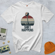 Printify T-Shirt White / S Shift Happens - Shirt