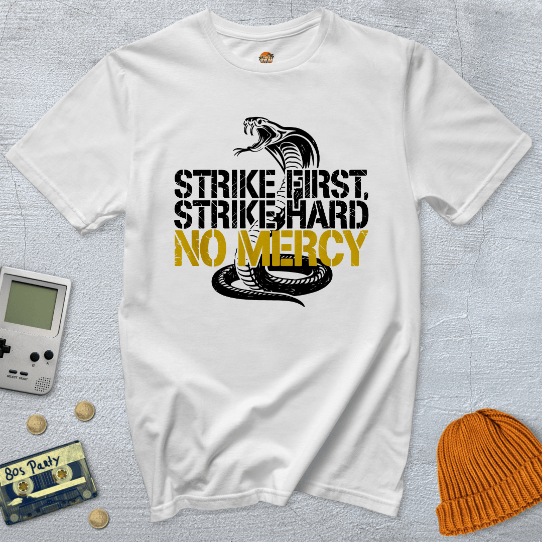 Printify T-Shirt White / S Strike First - Shirt
