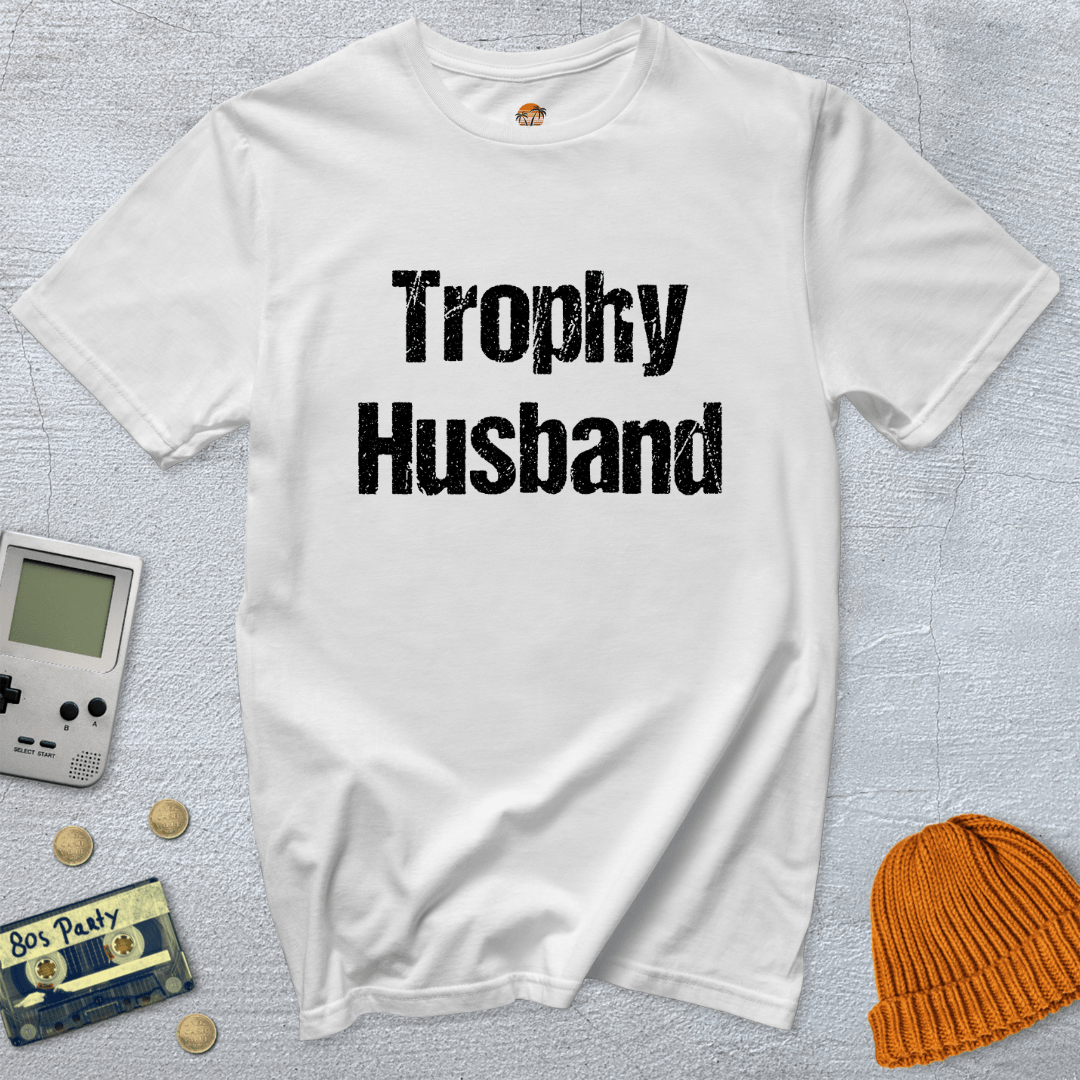 Printify T-Shirt White / S Trophy Husband - Shirt