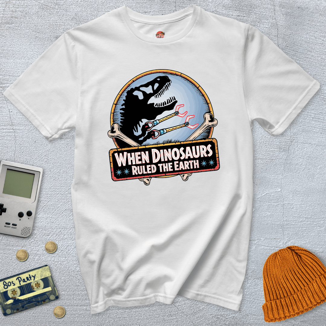 Printify T-Shirt White / S When Dinosaurs Ruled the Earth - Shirt