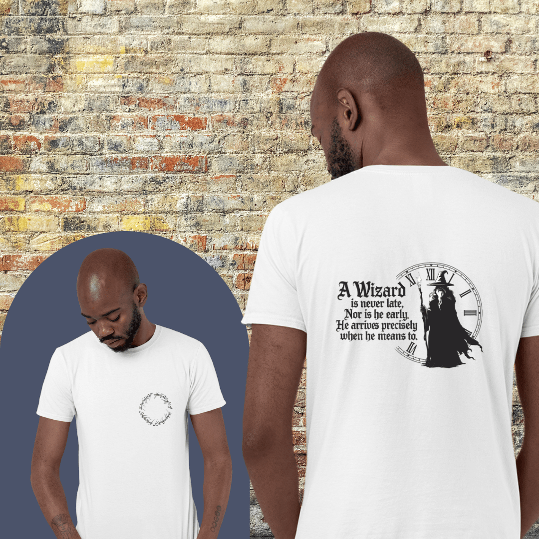 Printify T-Shirt Wizard never late - Shirt