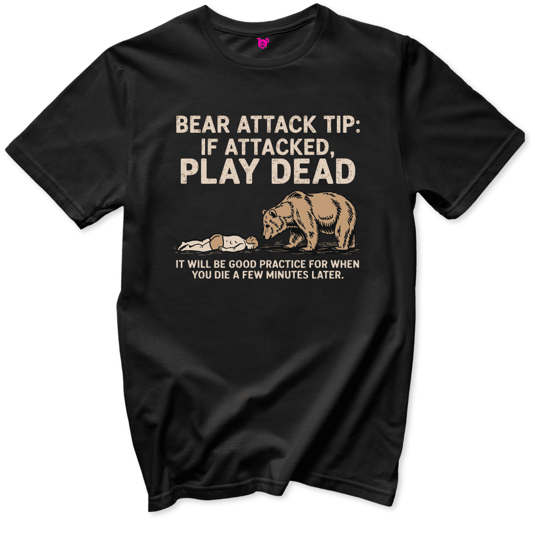 Bear Attack Tip T-Shirt - Throwback Paradise