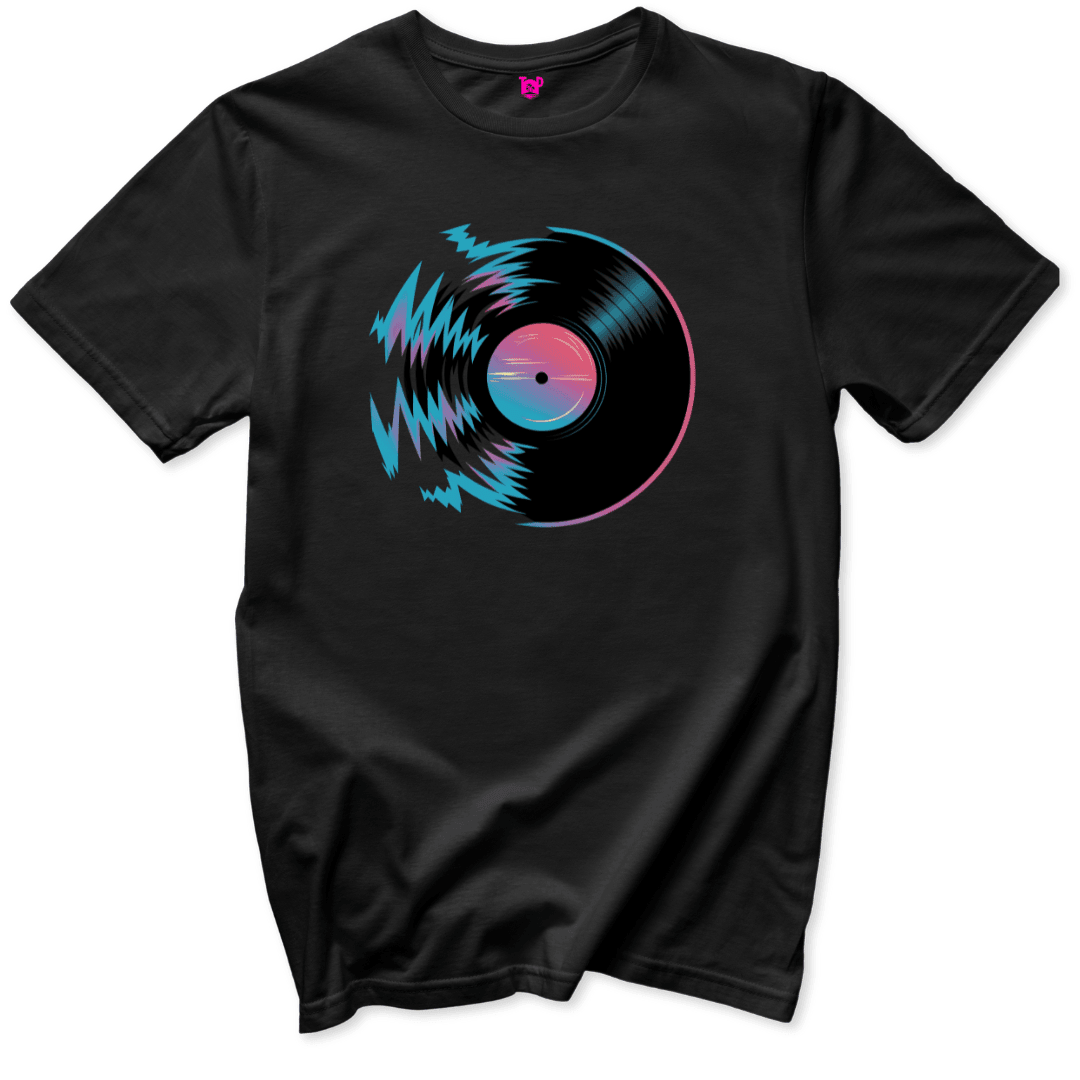 Electric Record Design T-Shirt - Throwback Paradise