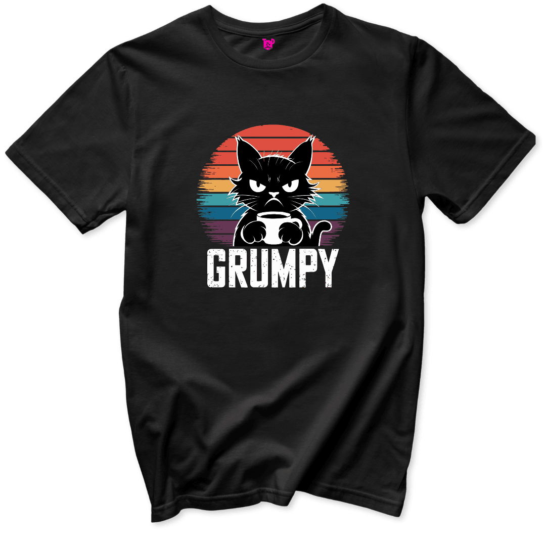 Grumpy Cat Coffee T-Shirt - Throwback Paradise