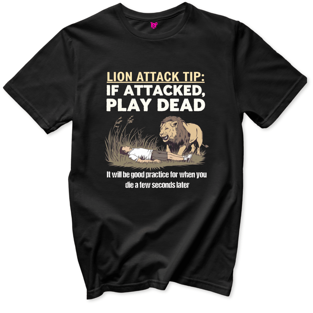 Lion Attack Tip T-Shirt - Throwback Paradise