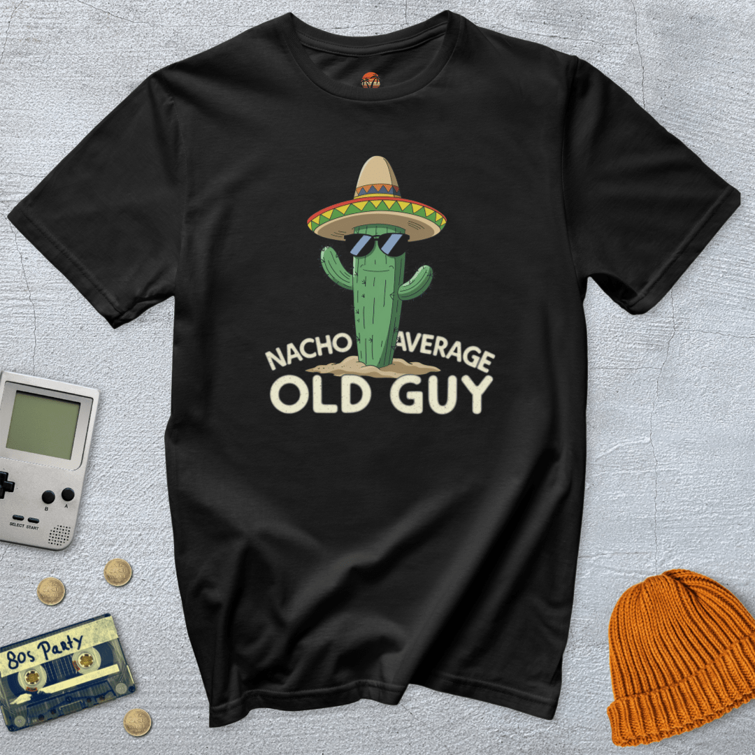 Printify T-Shirts Black / S Nacho Average Old Guy - Shirt