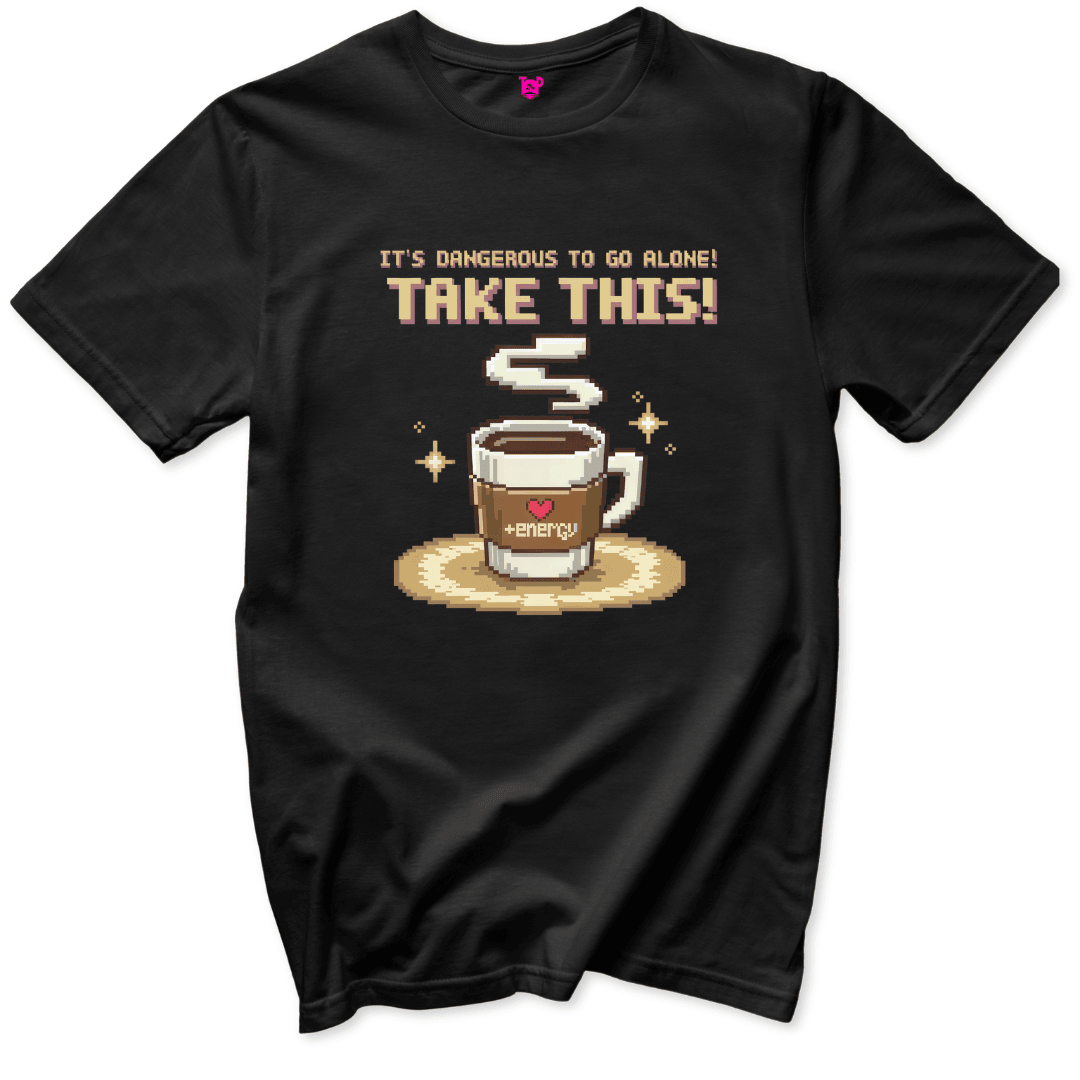 Power - Up Coffee T-Shirt - Throwback Paradise
