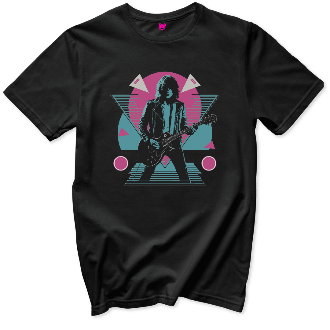 Retro Guitarist T-Shirt - Throwback Paradise