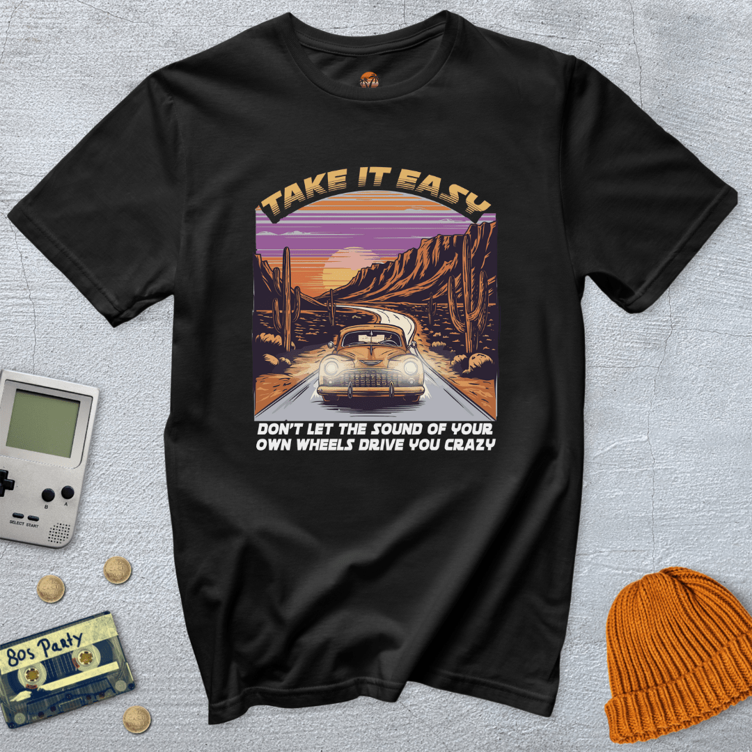 Printify T-Shirts Black / S Take it easy - Shirt