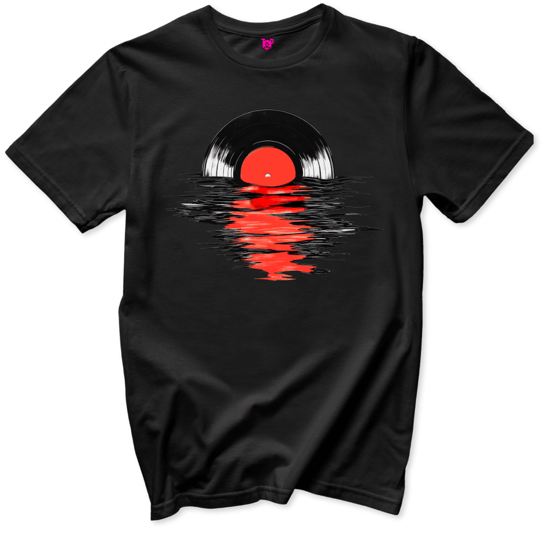 Vinyl Sunset T-Shirt - Throwback Paradise