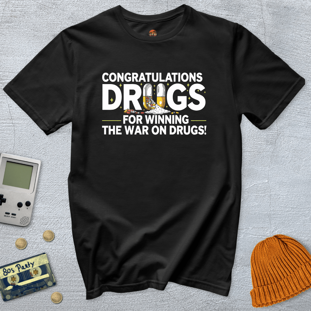 Printify T-Shirts Black / S War on Drugs - Shirt