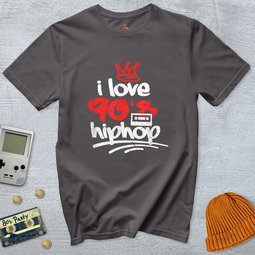 Printify T-Shirts Charcoal / S 90's Hip Hop - Shirt