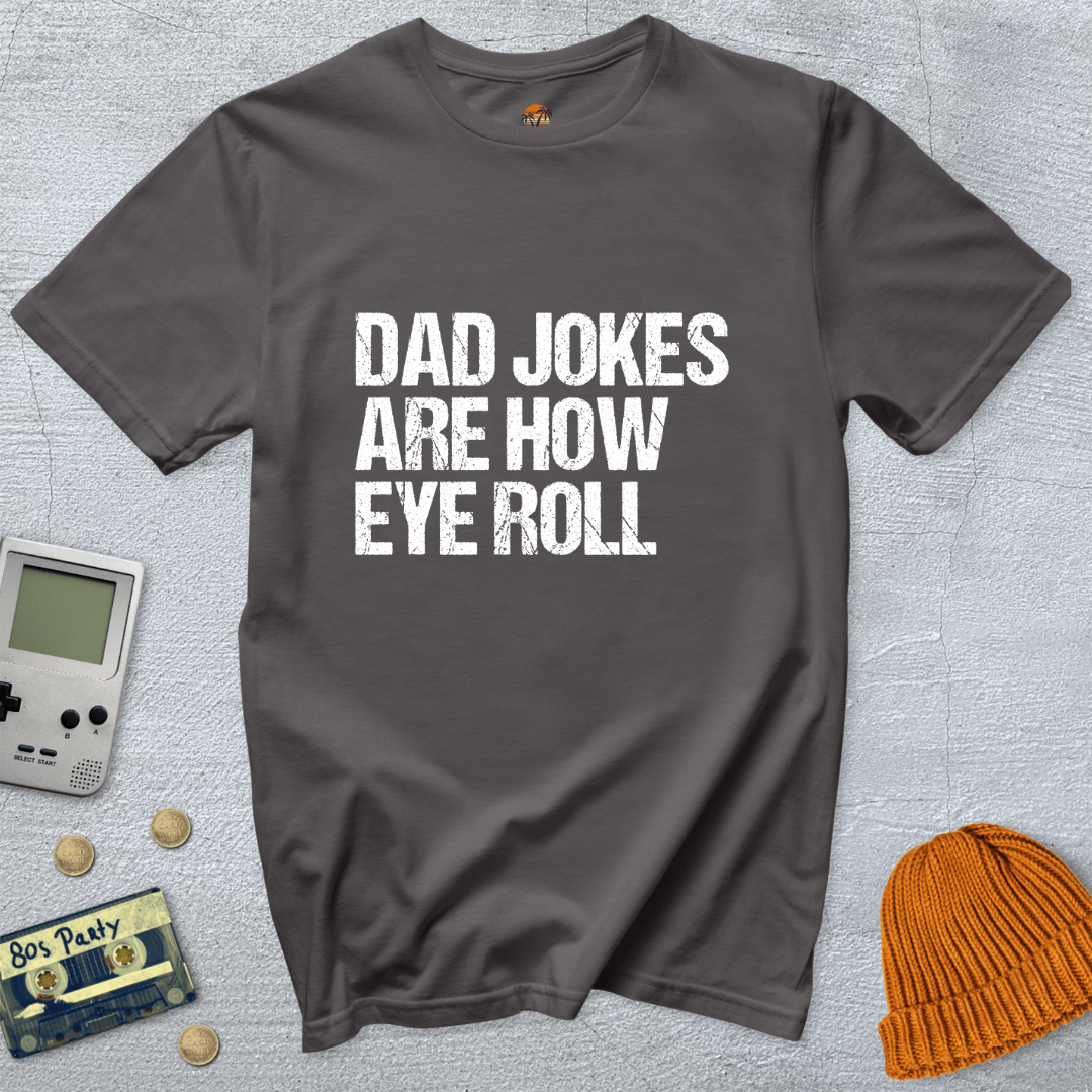 Printify T-Shirts Charcoal / S Dad Jokes - Shirt