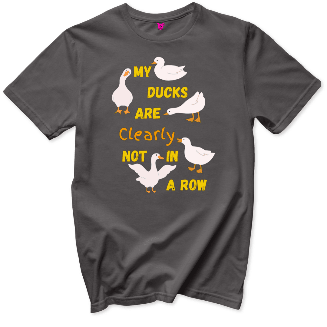 Ducks Not in a Row Funny T-Shirt - Throwback Paradise