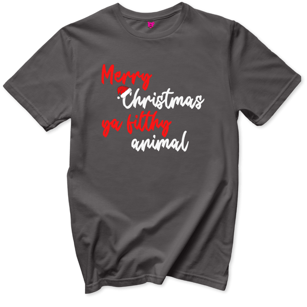 Merry Christmas Ya Filthy Animal T-Shirt - Throwback Paradise
