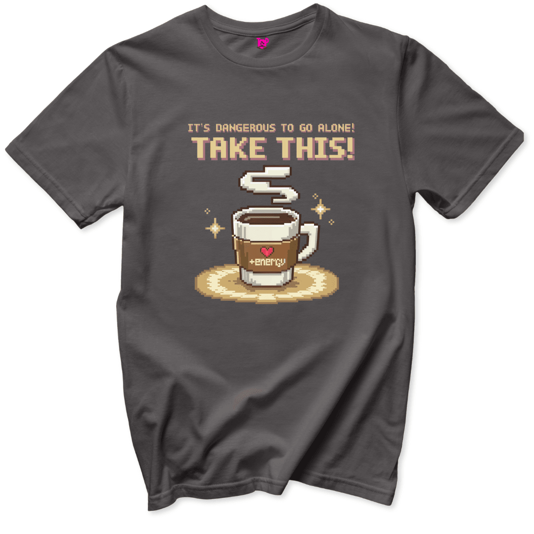 Power - Up Coffee T-Shirt - Throwback Paradise