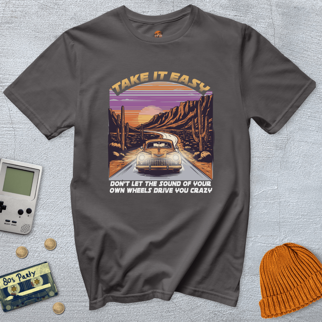 Printify T-Shirts Charcoal / S Take it easy - Shirt