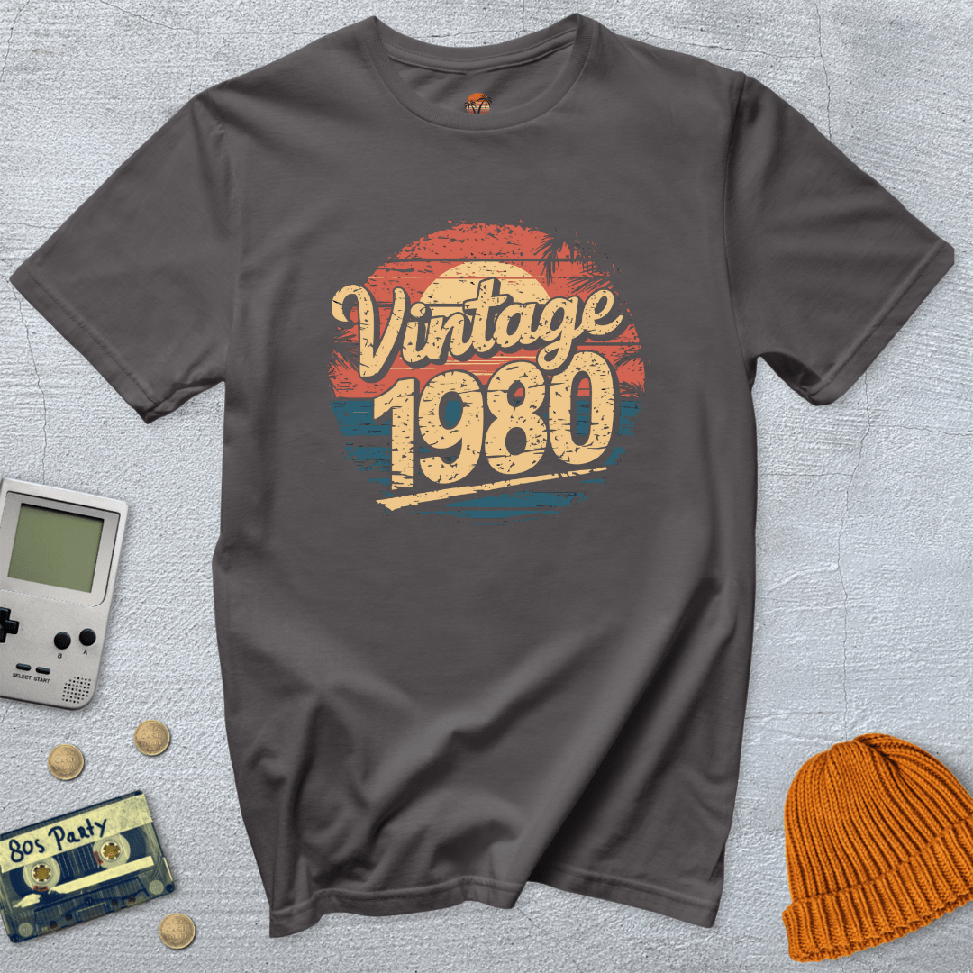 Printify T-Shirts Charcoal / S Vintage 80s - Shirt