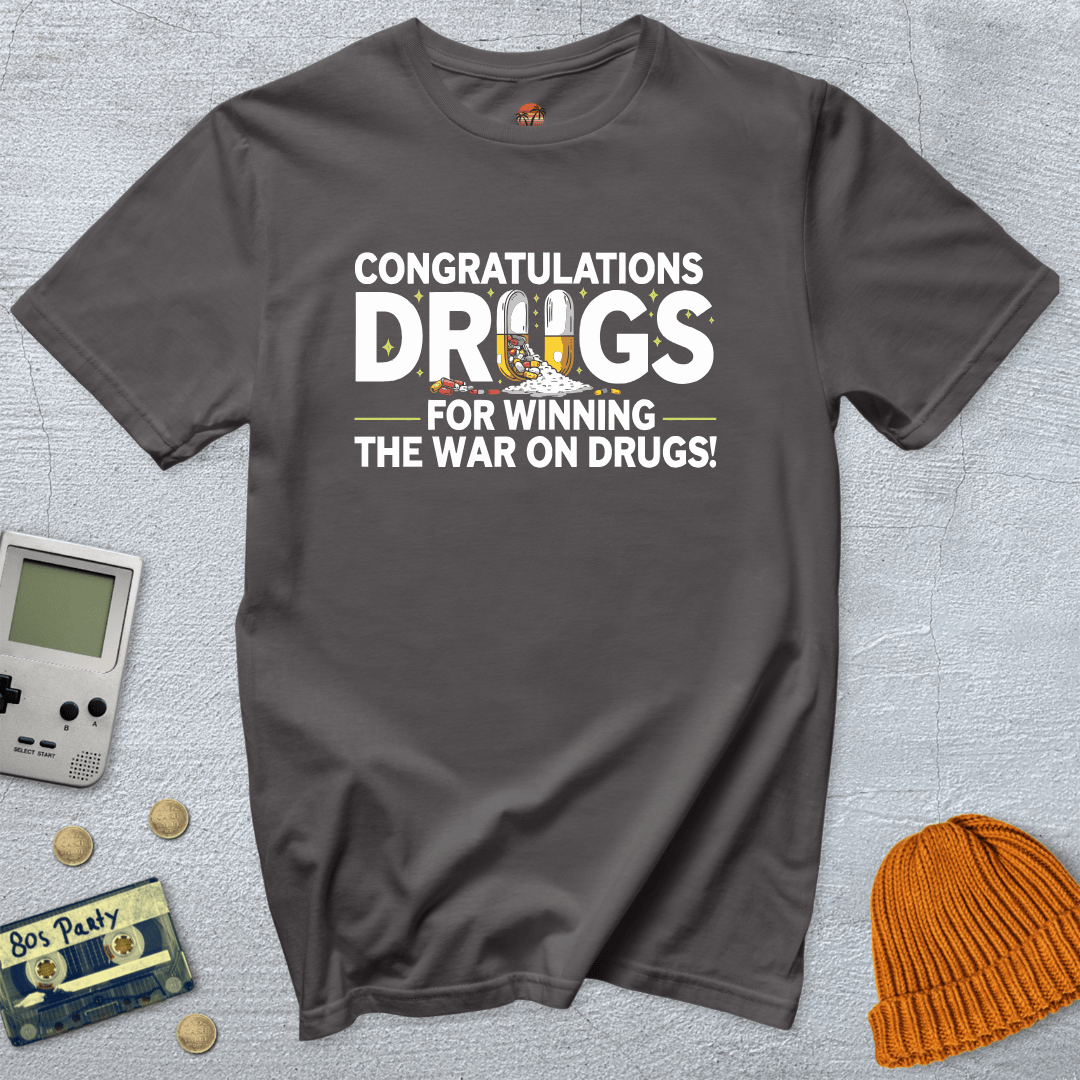 Printify T-Shirts Charcoal / S War on Drugs - Shirt
