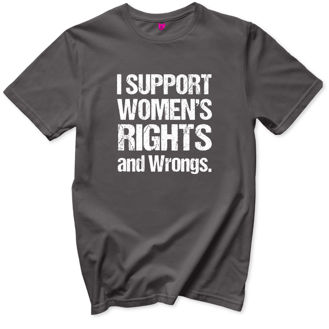 Women's Rights and Wrongs T-Shirt - Throwback Paradise