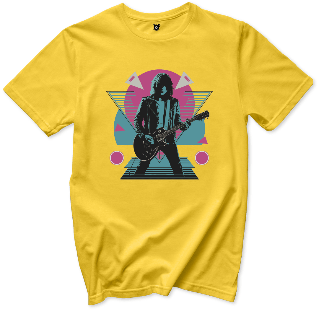 Retro Guitarist T-Shirt - Throwback Paradise