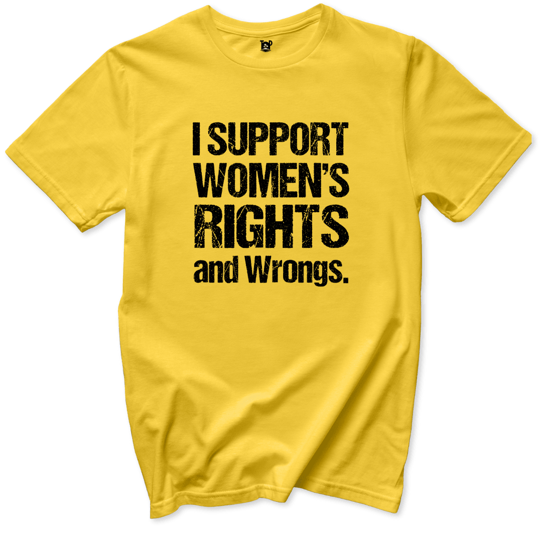 Women's Rights and Wrongs T-Shirt - Throwback Paradise