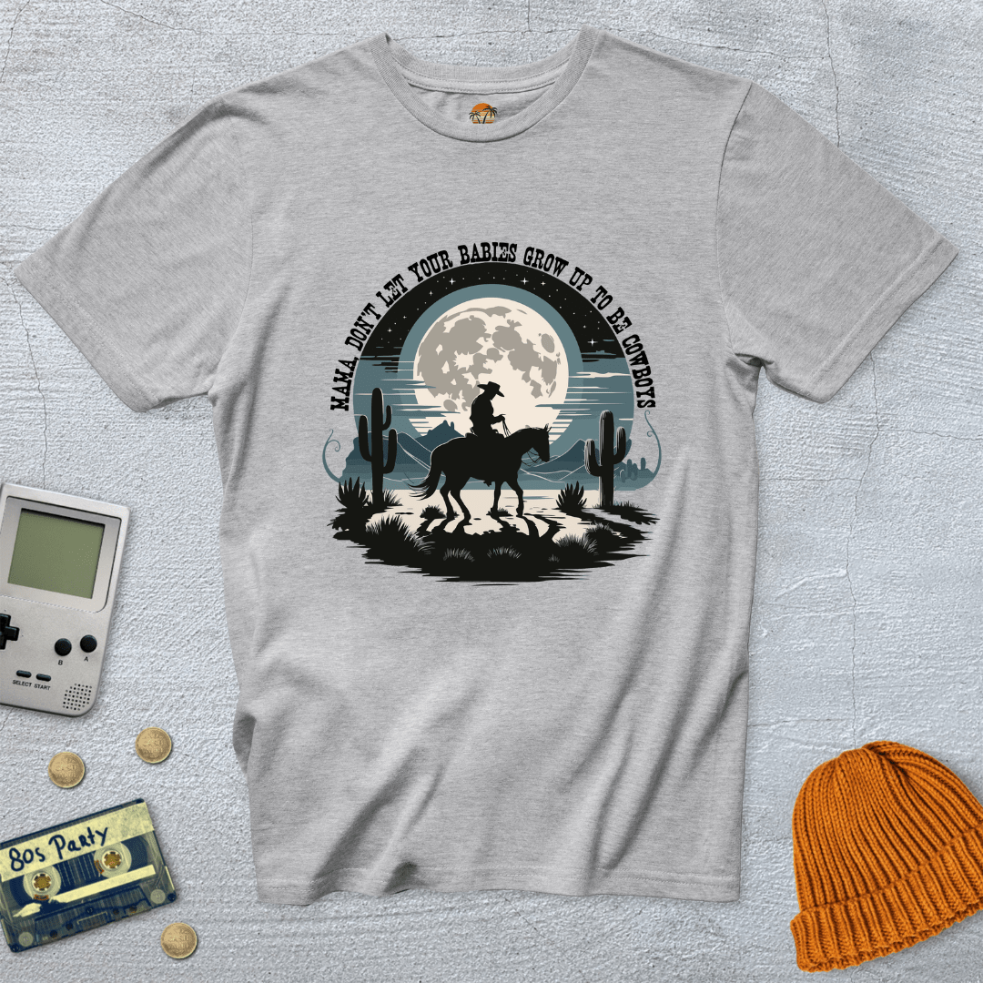 Printify T-Shirts Ice Grey / S Cowboy Moon - Shirt
