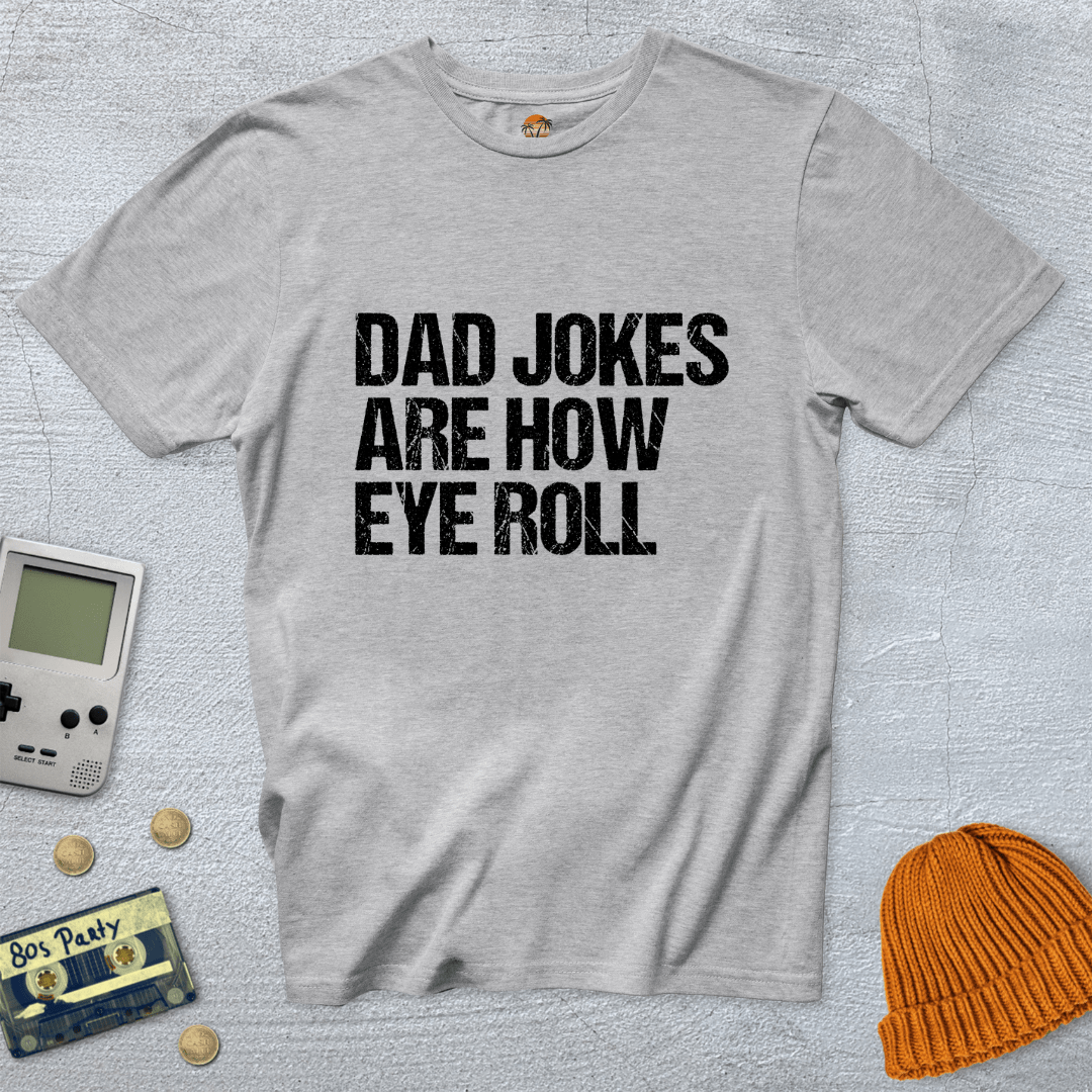 Printify T-Shirts Ice Grey / S Dad Jokes - Shirt