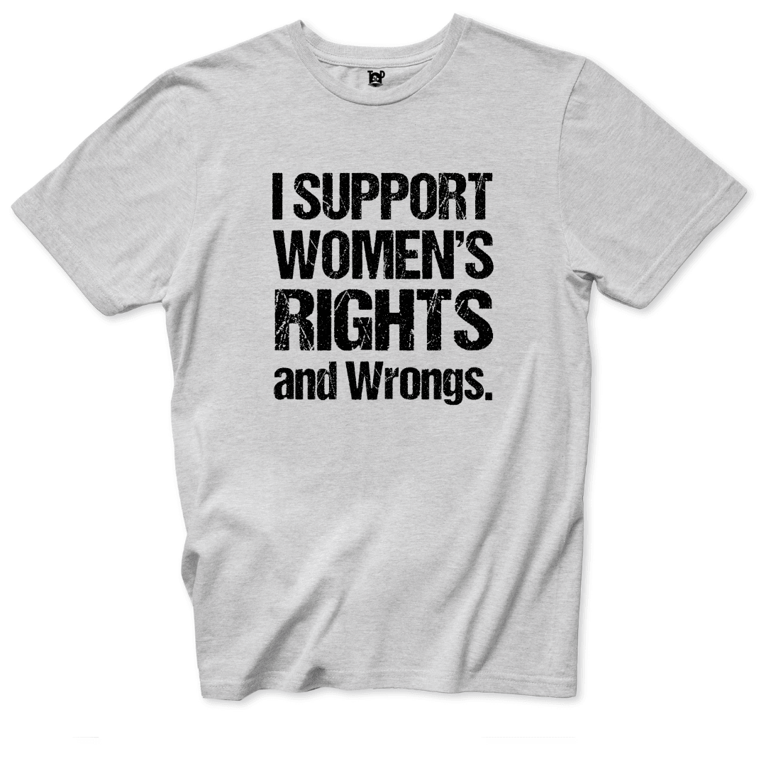 Women's Rights and Wrongs T-Shirt - Throwback Paradise