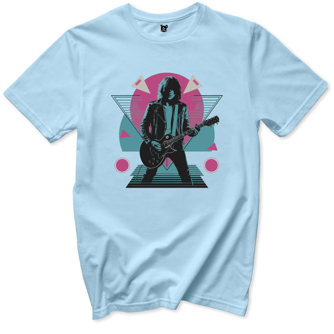 Retro Guitarist T-Shirt - Throwback Paradise
