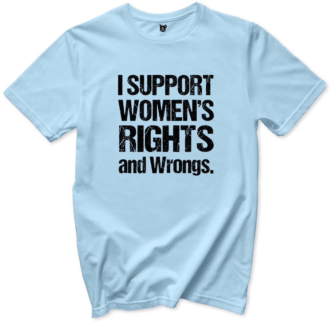 Women's Rights and Wrongs T-Shirt - Throwback Paradise