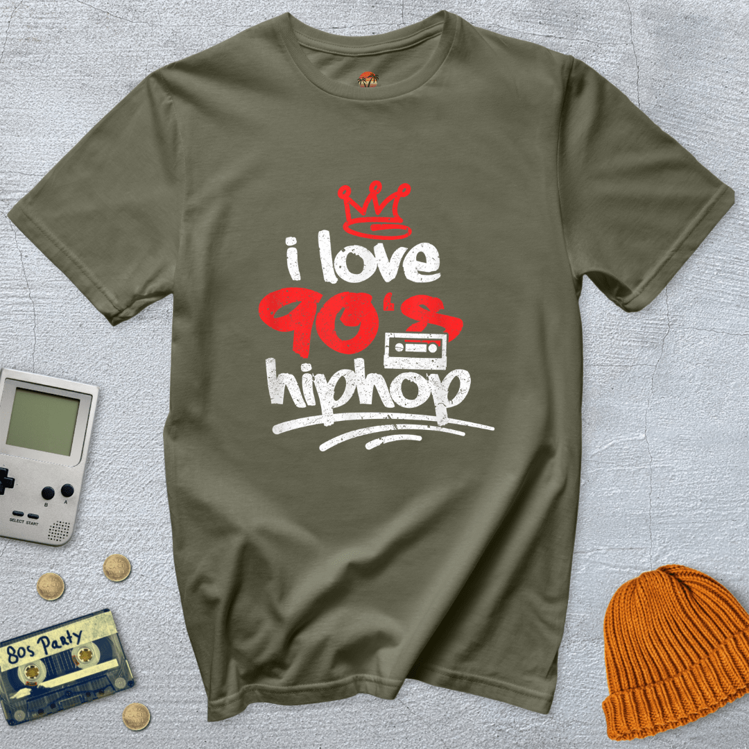 Printify T-Shirts Military Green / S 90's Hip Hop - Shirt