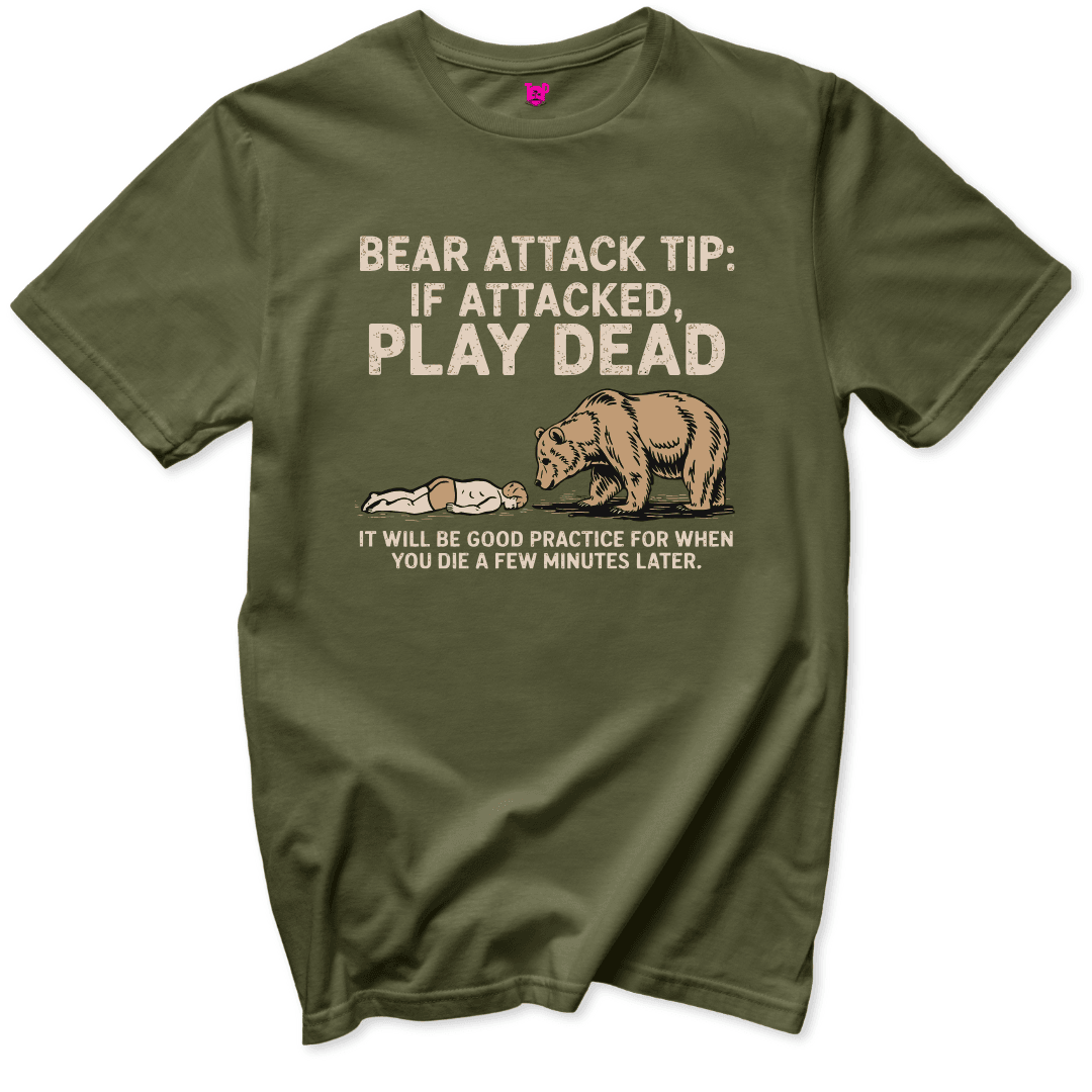 Bear Attack Tip T-Shirt - Throwback Paradise